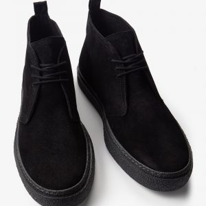 Παπούτσι Μαύρο Σουέτ Δέρμα FRED PERRY - 39