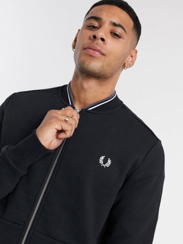 Ζακέτα Μαύρη FRED PERRY - XXL